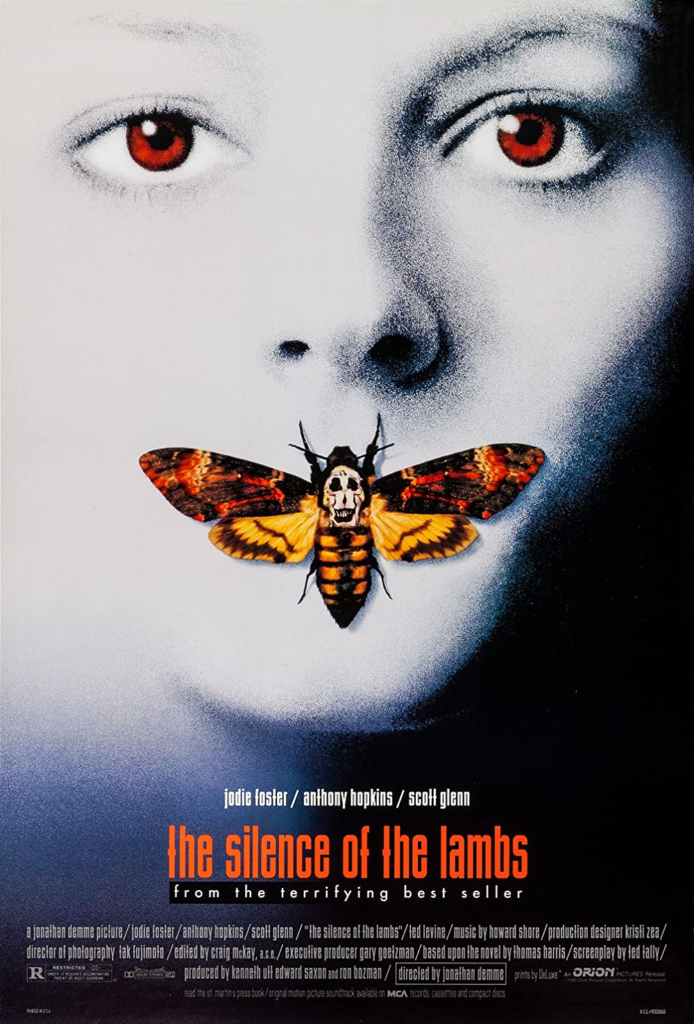 The poster of 'The silence of the lambs'