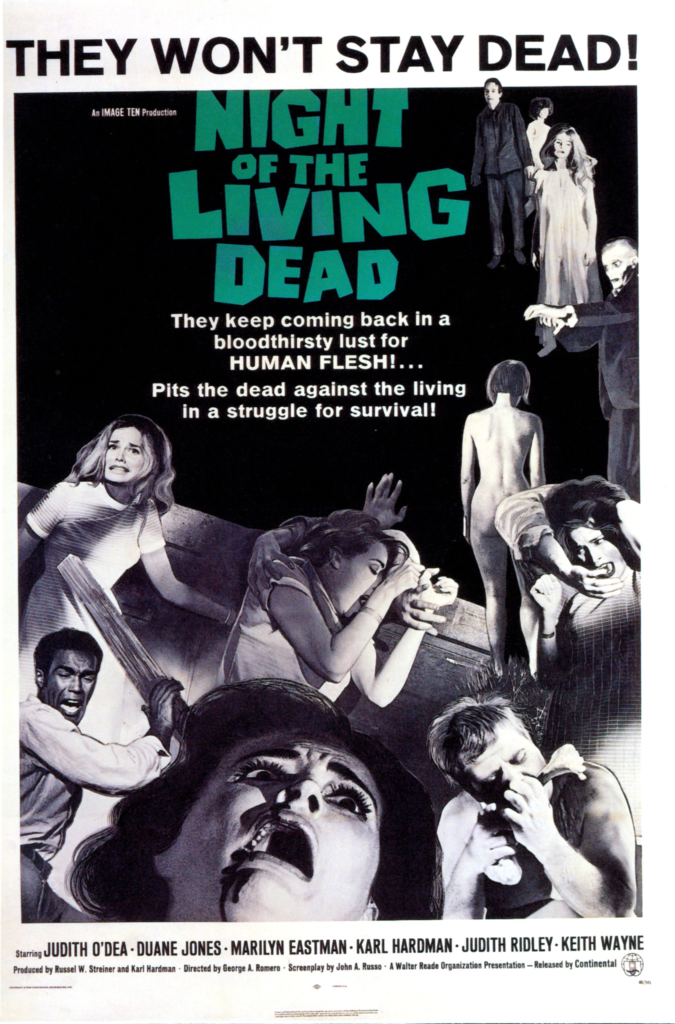 The poster of the movie 'Night of the Living Dead'